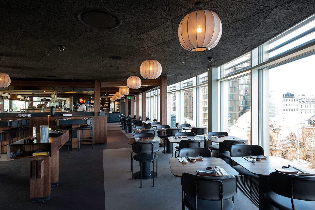 Loftaklæðning hljóðplata 60X120 25mm Svört 1,0 mm þræðir