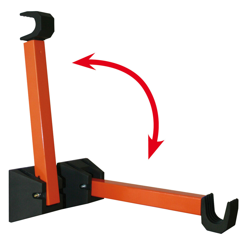 Reiðhjólafesting á vegg tveggja arma