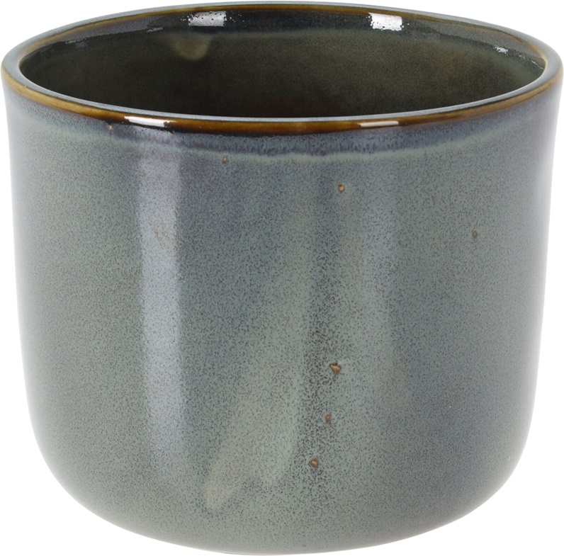 Pottur postulín 14*h12,5cm grænn