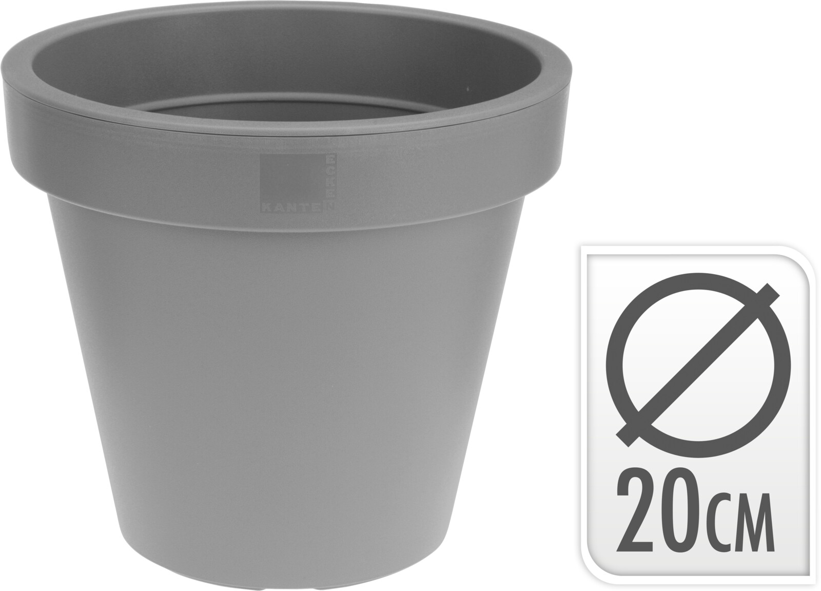 Blómapottur grár 20cm