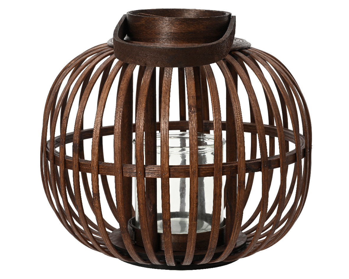 Kertalugt bambus 29*h26cm brúnn