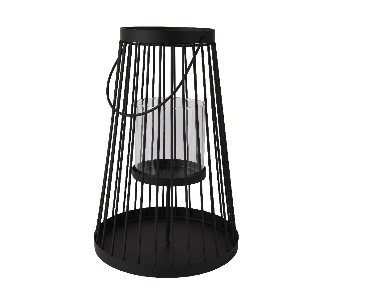 Kertalugt hurricane járn svört 20*h30cm