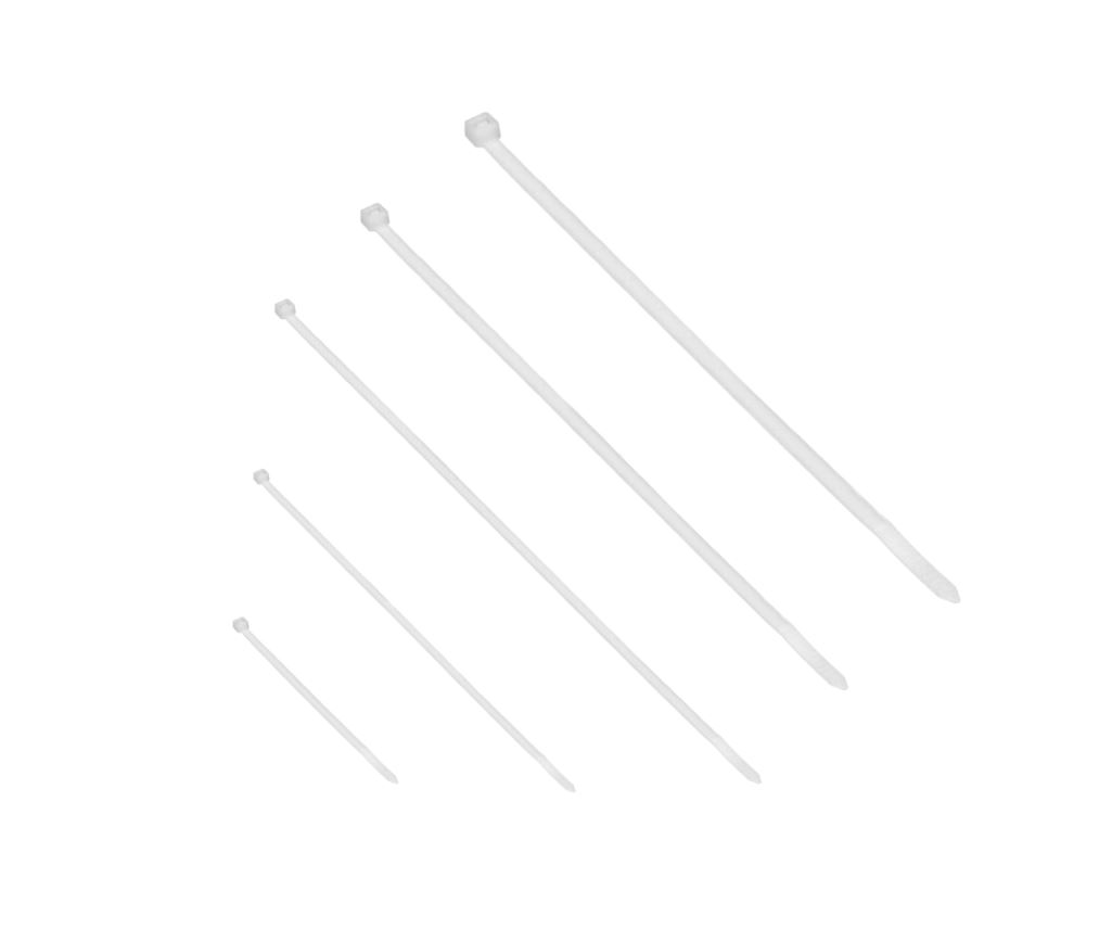 DRAGBÖND HVÍT, SETT 5 STÆRÐIR 100stk. DRAGBANDA SETT