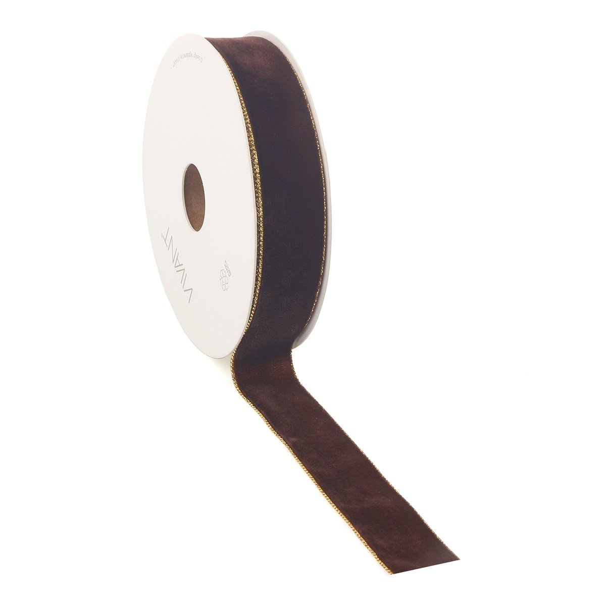 Borði 10m Velvety 25mm brúnn