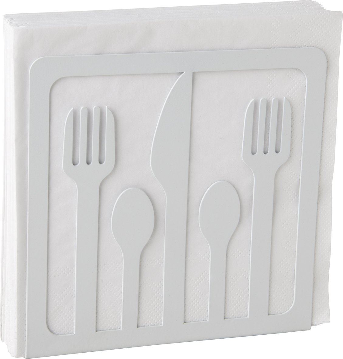 METAL NAPKIN HOLDER white