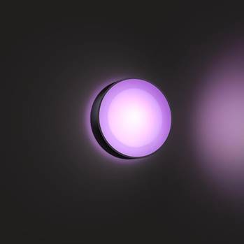 Hue Daylo veggljós og loftljós úti Svart