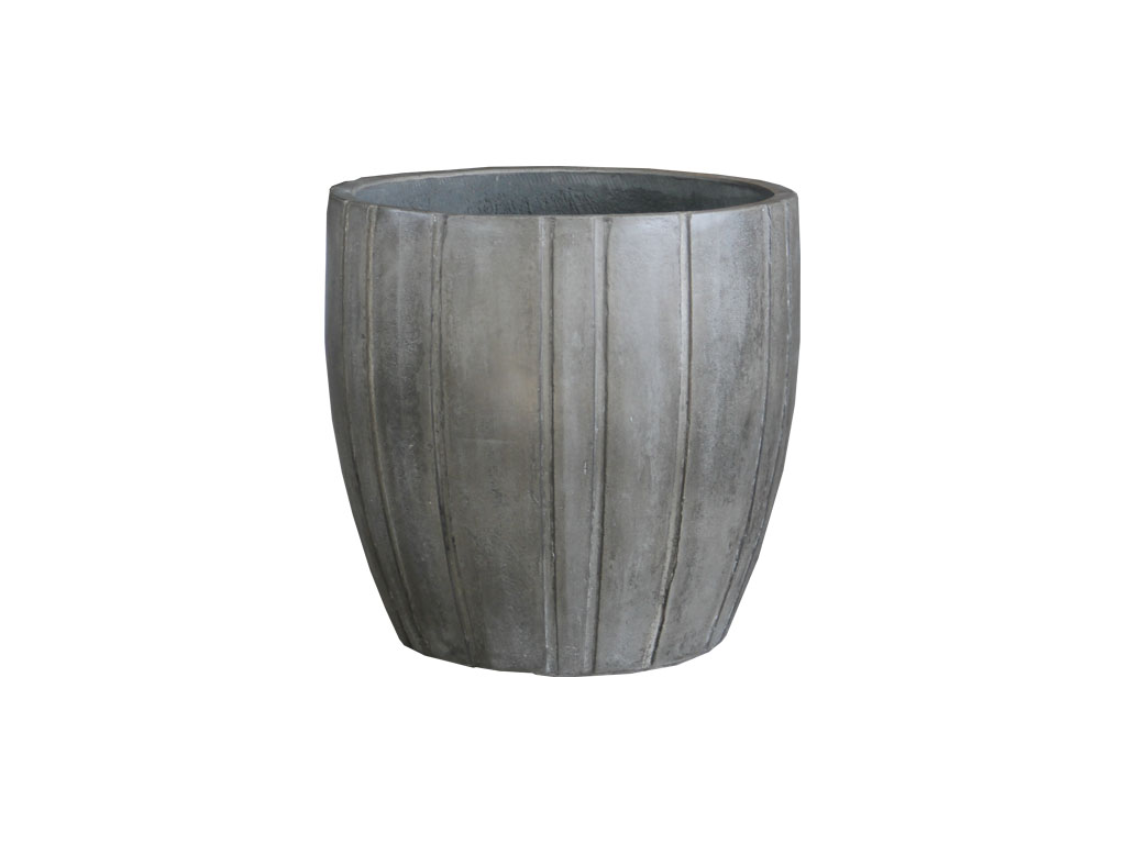 Pottur 23*21cm cement grár