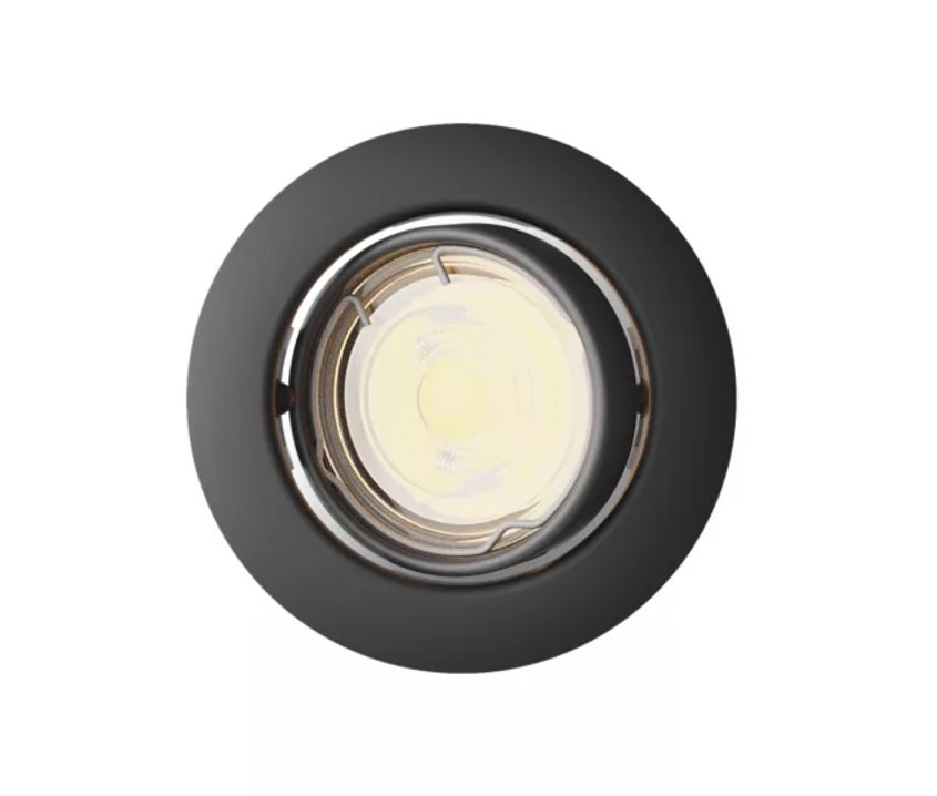 Peridot innfelldur svartur GU10 68/90mm 