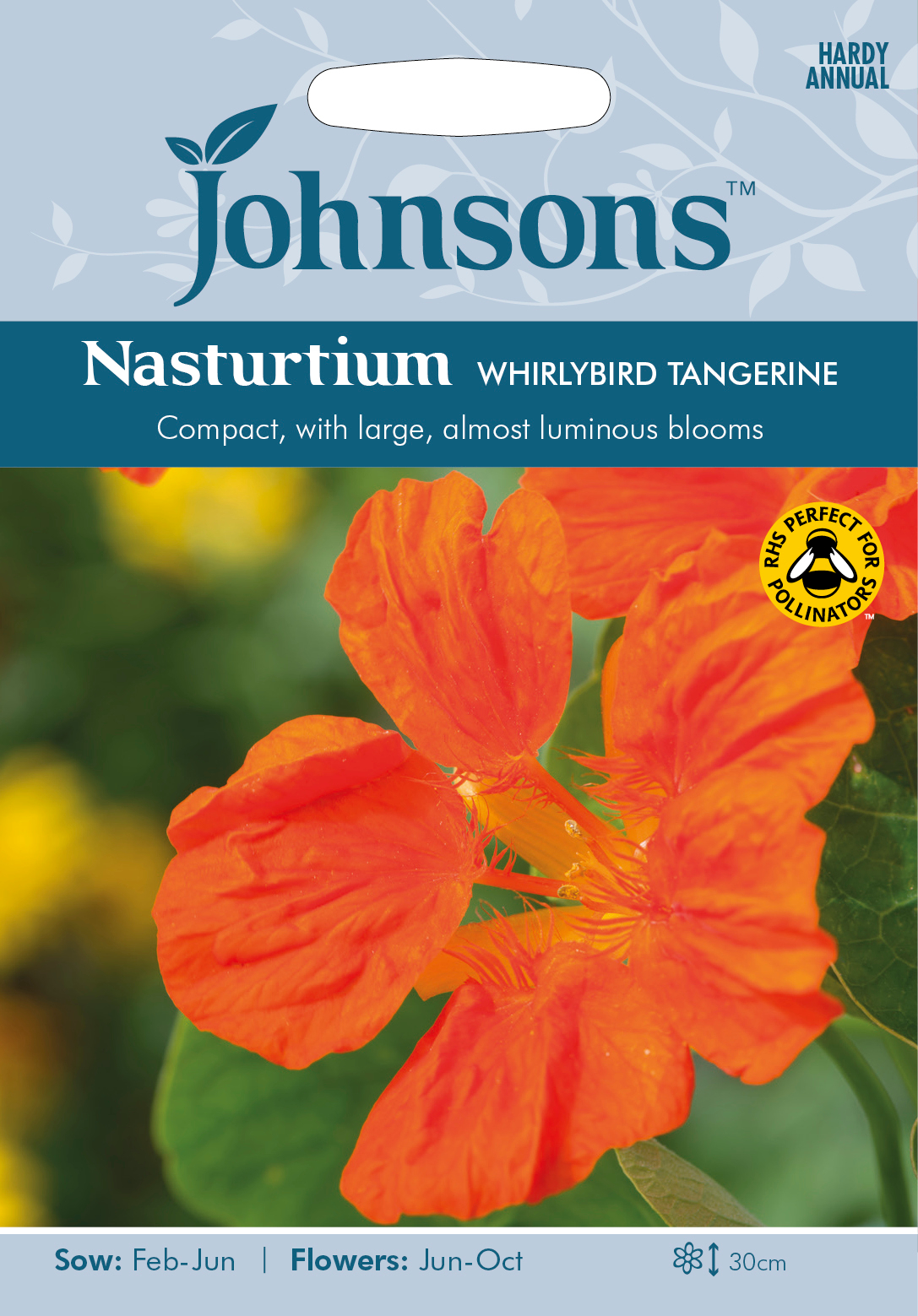 Fræ Nasturtium Whirlybird Tangerine