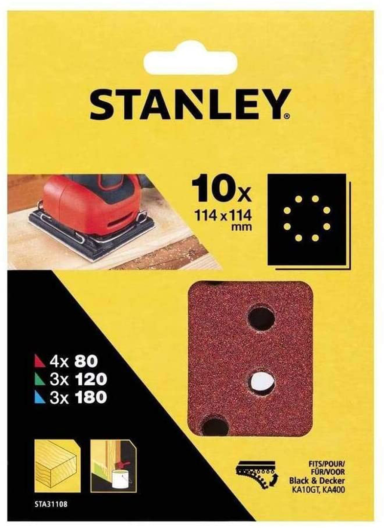 SANDPAPPIR 1/4" 8STK 80-180GR STA31108