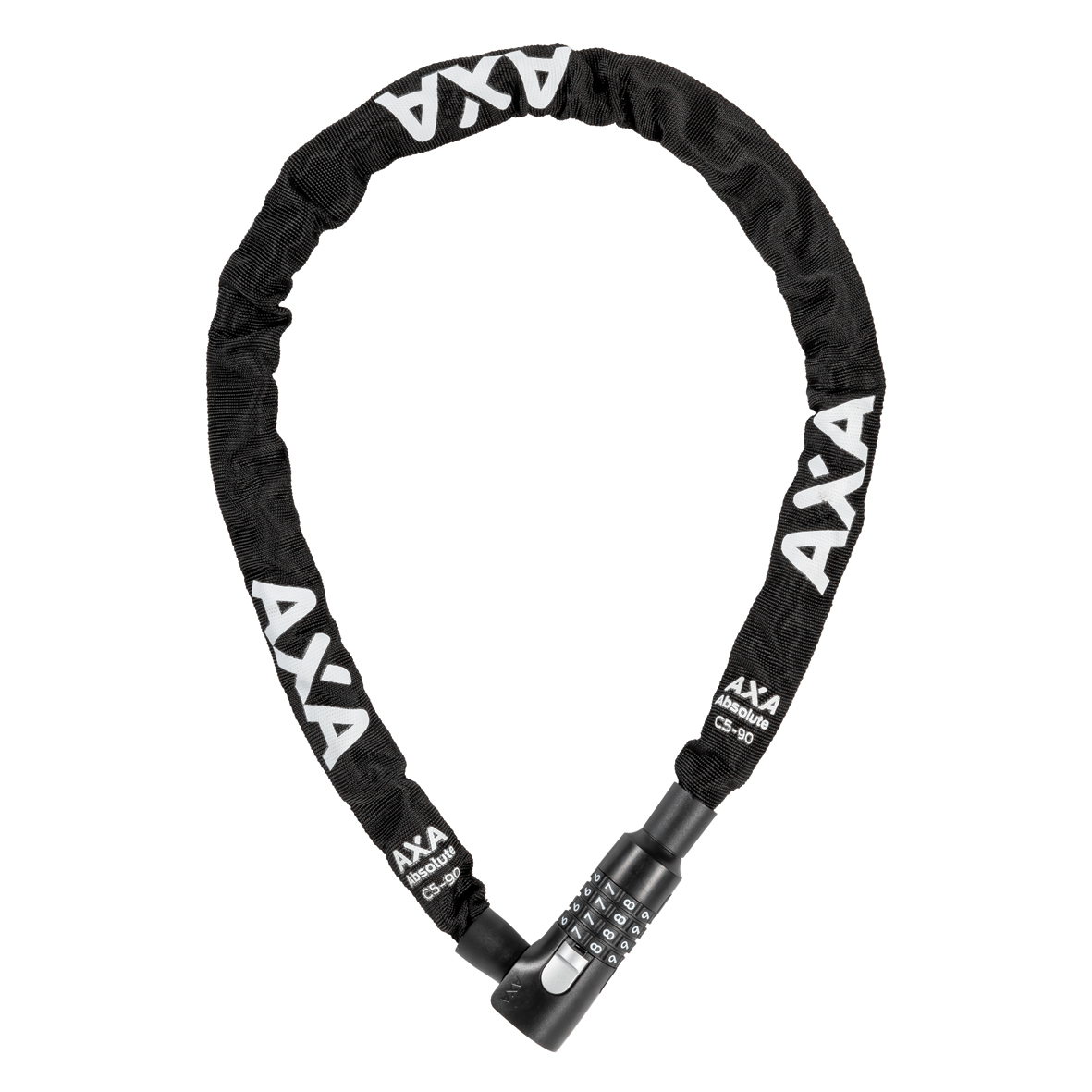 Reiðhjólalás talnalás 90 cm keðja AXA C5-90