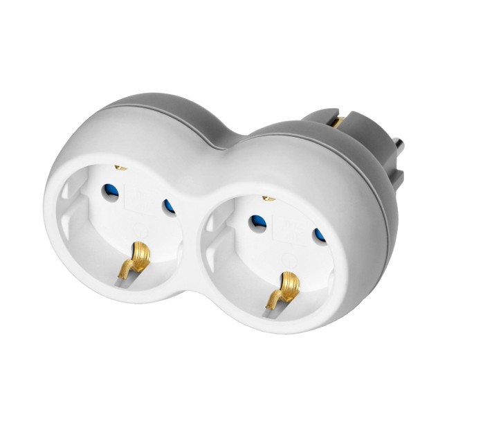 MILLITENGI 1-2F Schucko, Hvítt/Grátt, OR-AE-13238(GS)