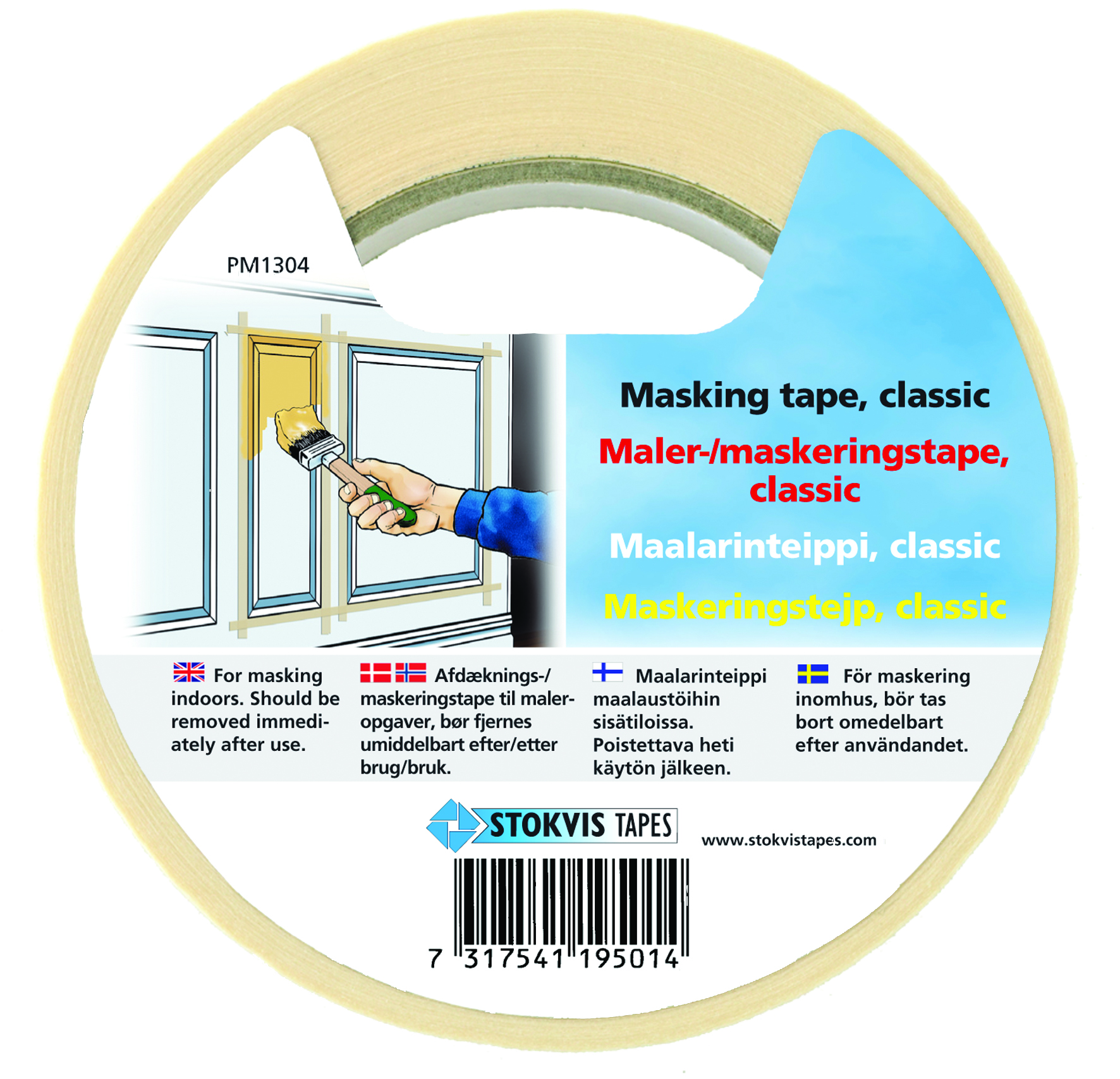 Stokvis málningarlímband 38mm x 50m