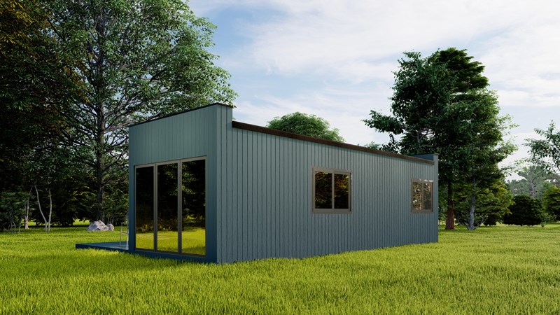 37m² Fullbúið hús einhalla þak