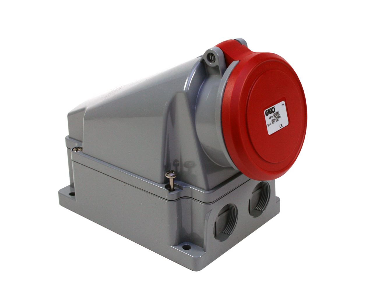 TENGILL 63A 5P.UI463-6S+RU RAUÐUR IP44, 3P+N+J 2xM32+M40