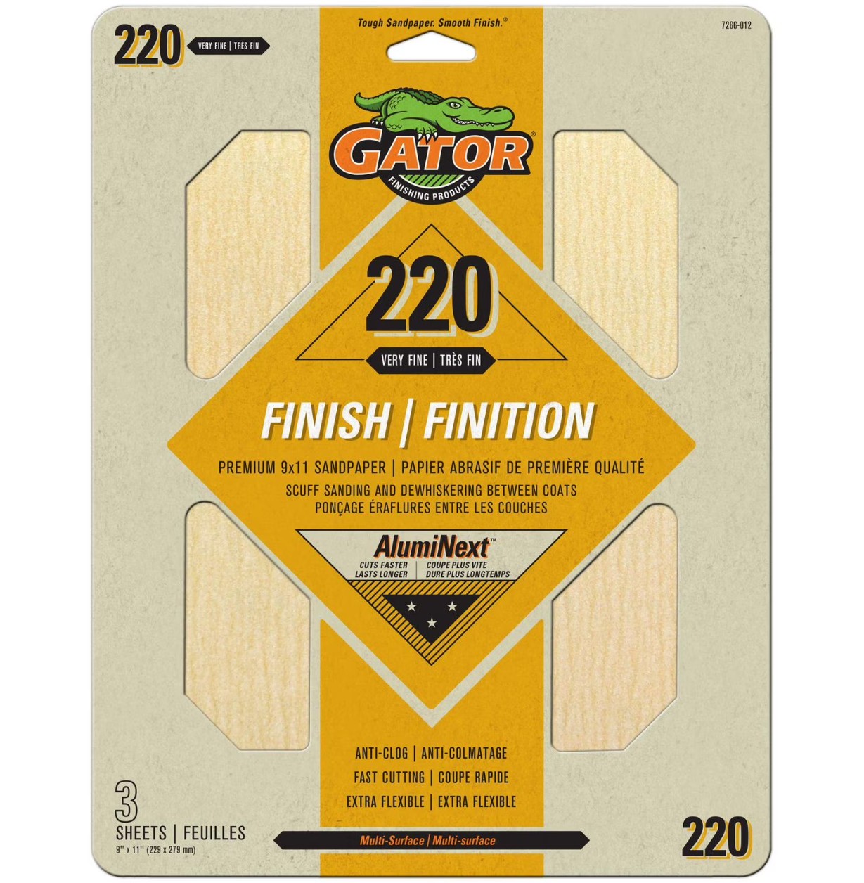 Sandpappír Gator 23x28cm P220 3stk