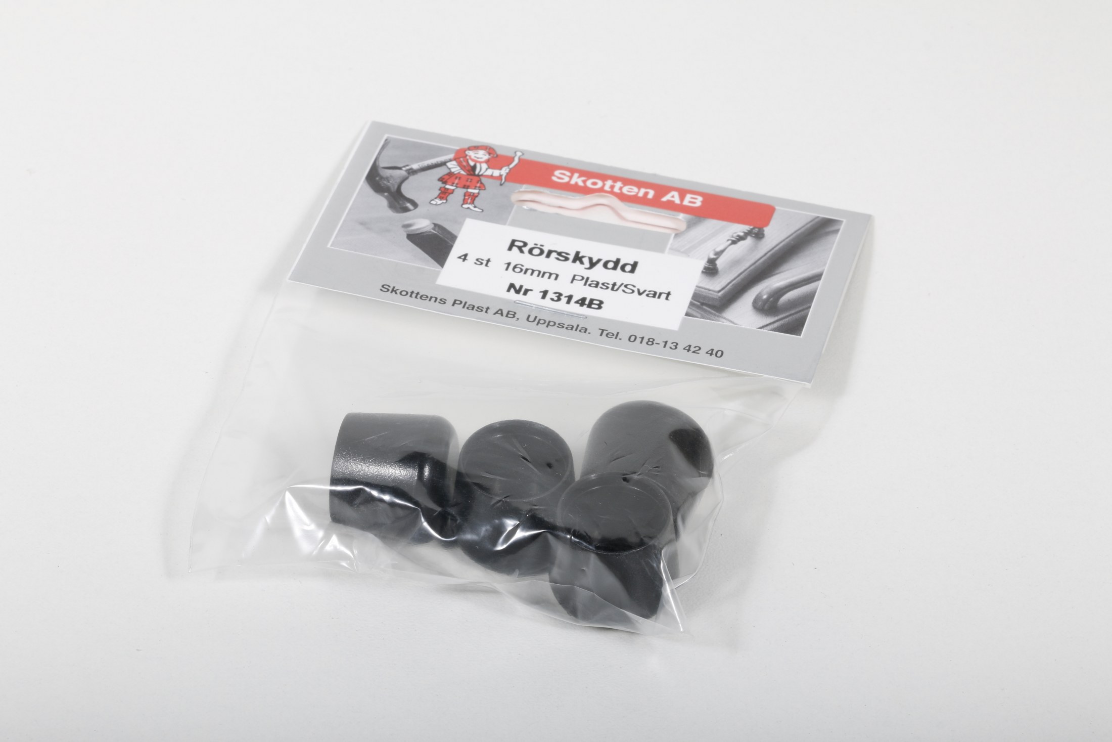 PLASTTAPPI 16MM SVA KRINGLÓTT 4STK