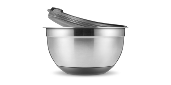 Stálskál með loki Grand Chef 5 lítra