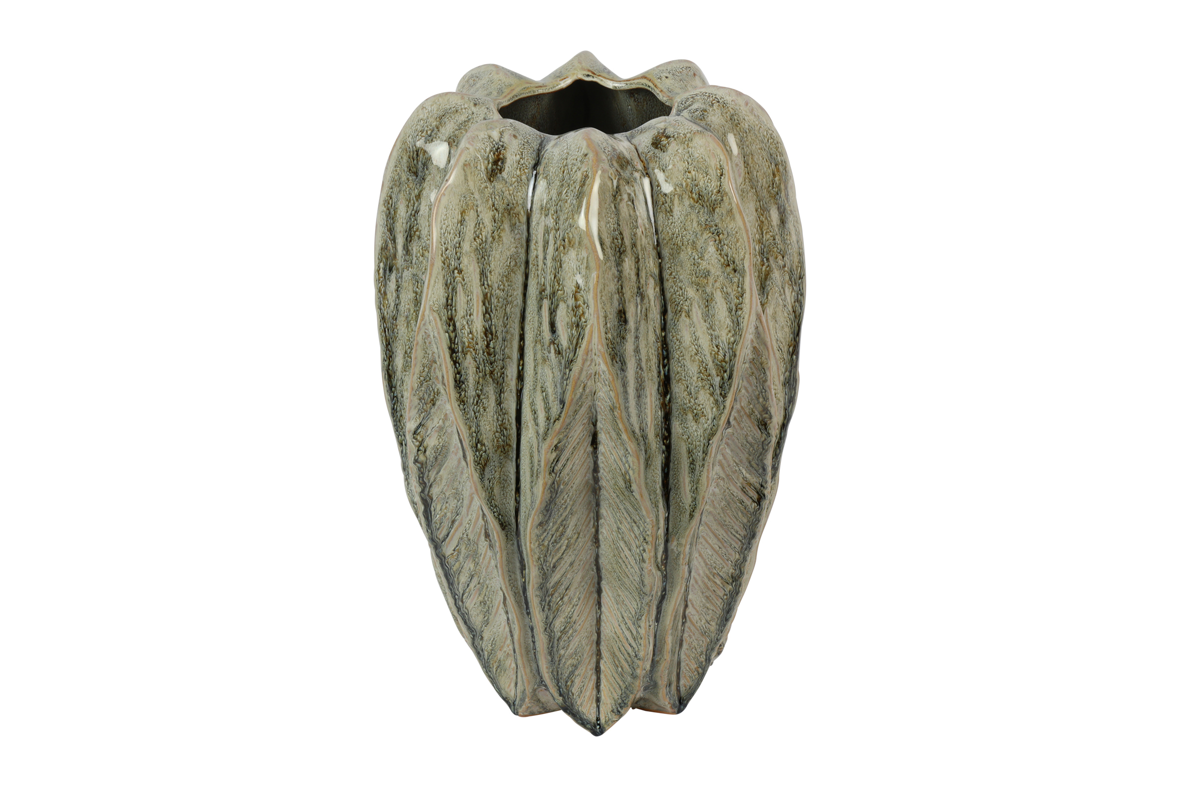Vasi Levi leaf m grænn 22,5*h35cm