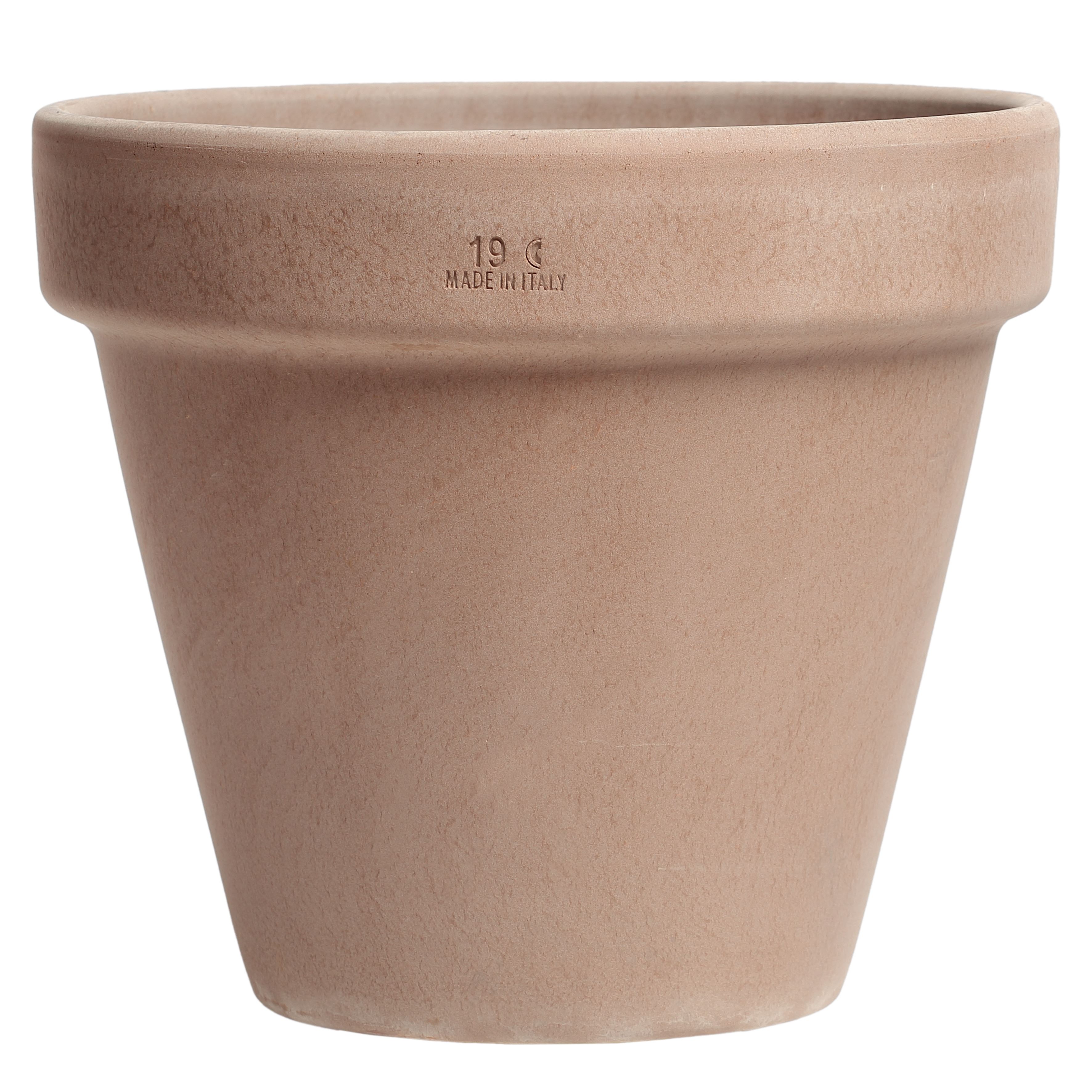 Leirpottur Vulcano 15cm mocca