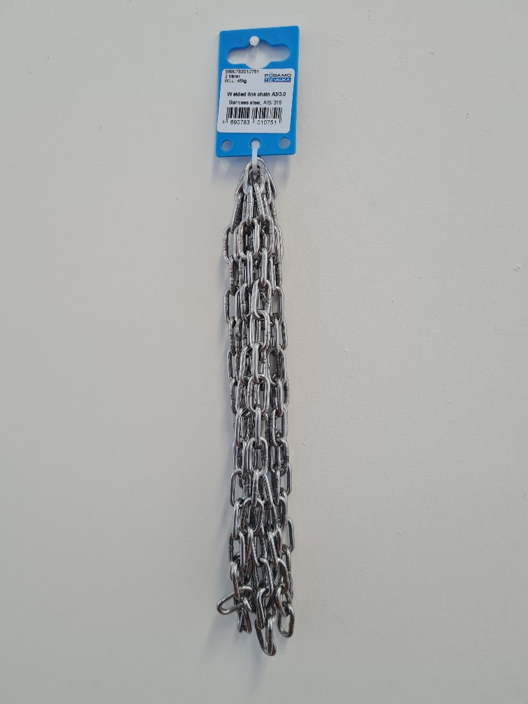 Keðja A3 Ryðfrí 2m