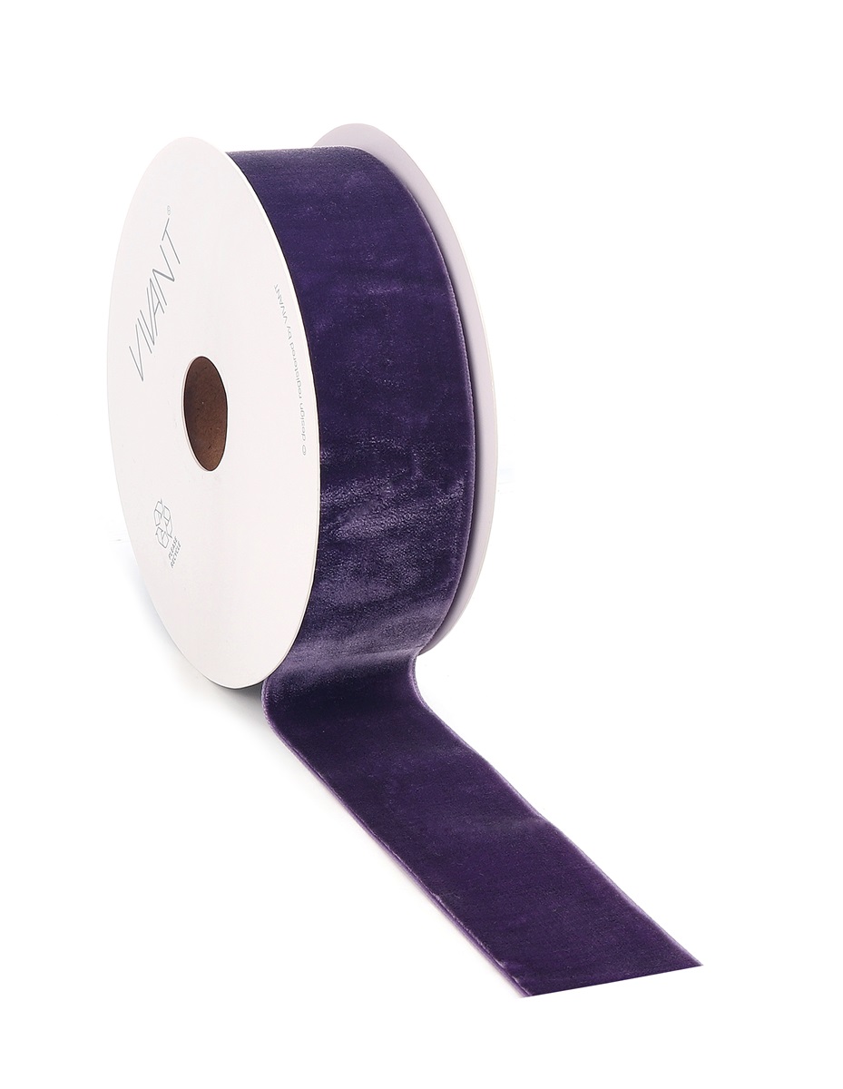 Borði 10m Velvety 38mm fjólubl.