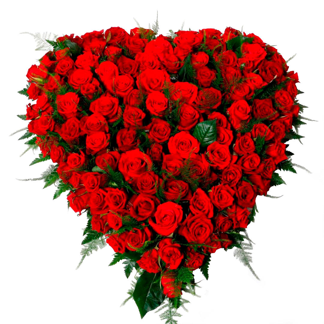 Útfararhjarta lokað 38cm