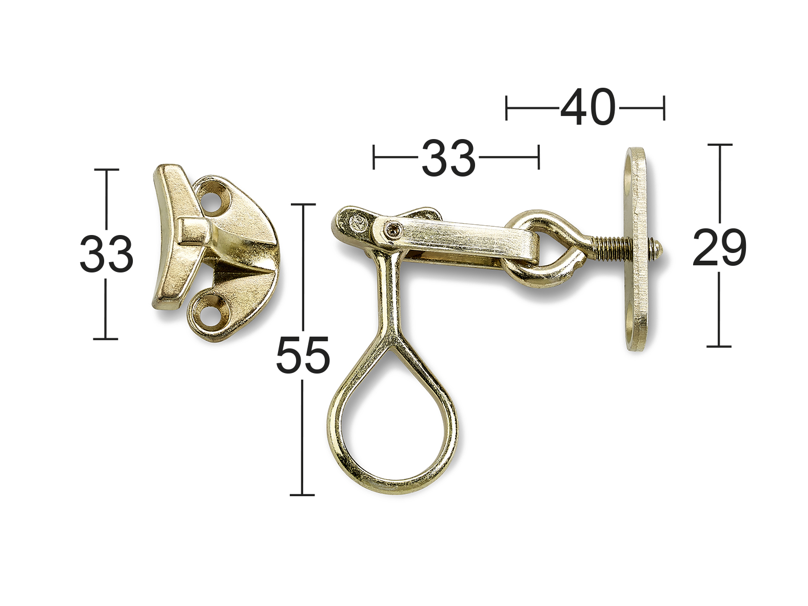 Gluggakrækja Gulgalv Habo 2 stk