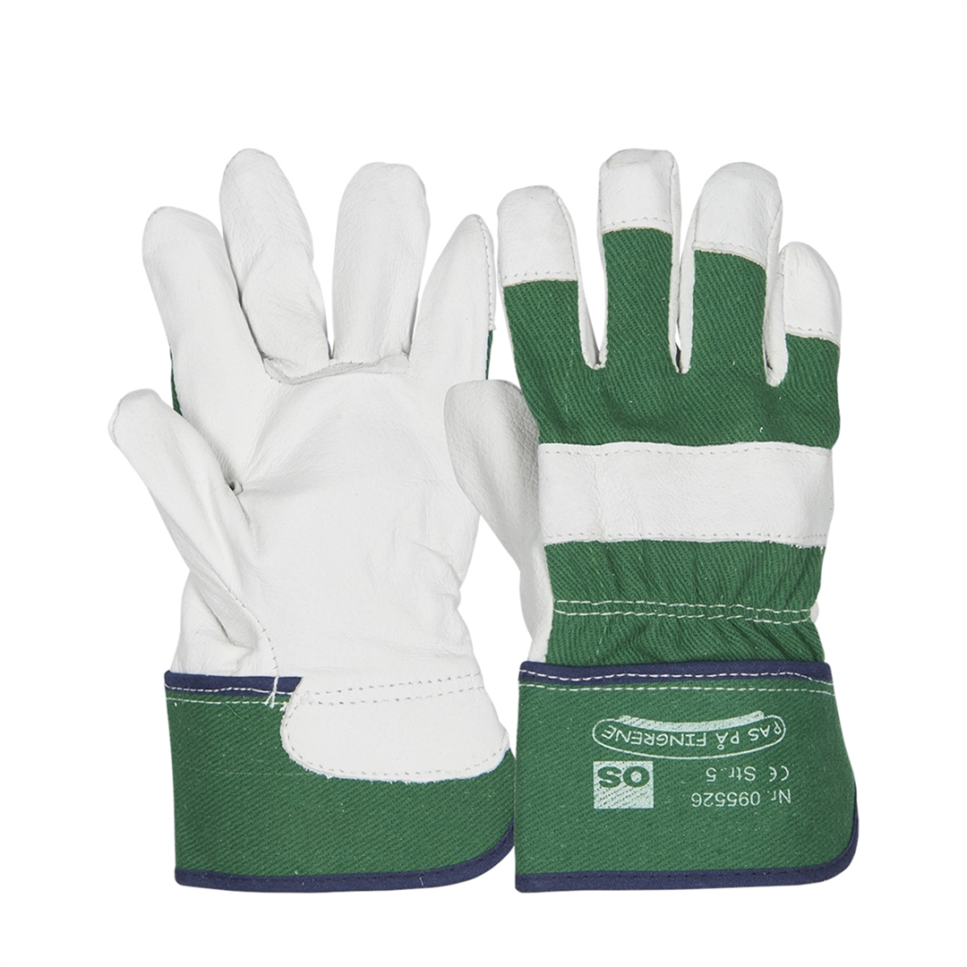 VINNUHANSKAR LEÐUR BARNA SIZE 4