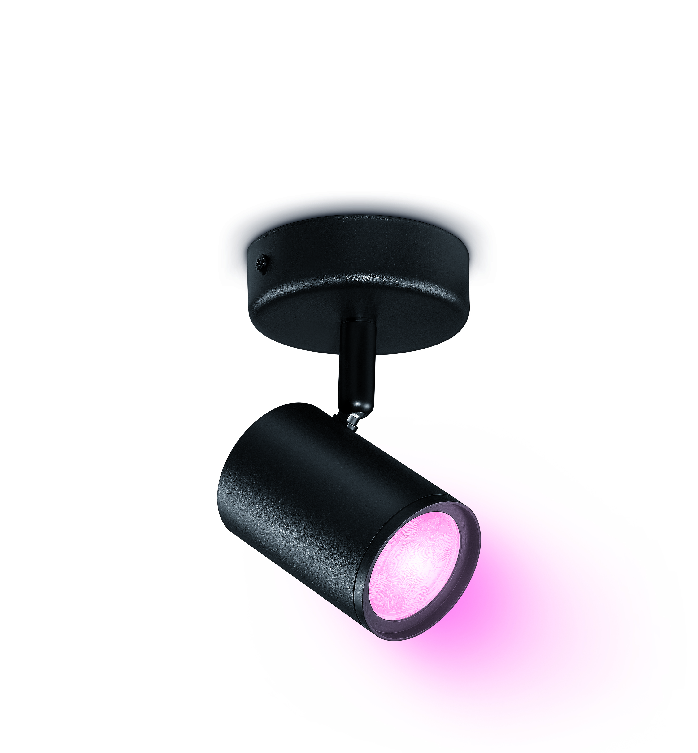 WiZ Imageo svartur kastari 1 faldur RGBW