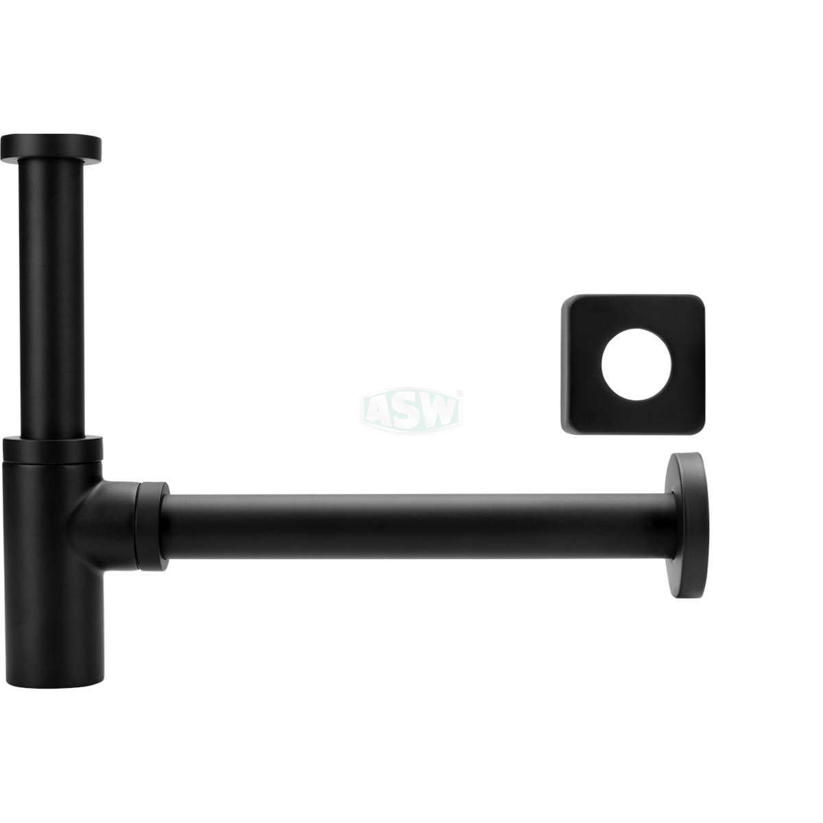 Vatnslás fyrir handlaug Svart matt 1/14x32mm