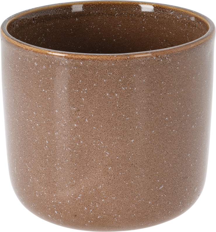 Pottur postulín 16*h17,5cm brúnn
