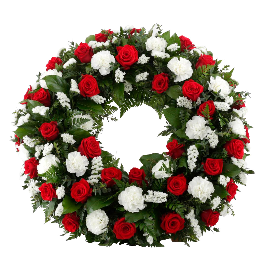 Hringskreyttur útfararkrans 60cm