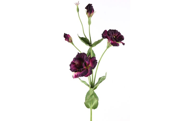 Gervi grein Lisianthus 94cm vínrauð