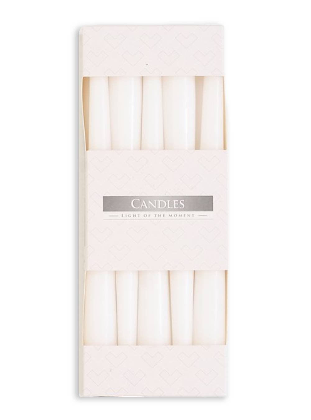 Stjakakerti 24,7cm 10stk í pakka hvít