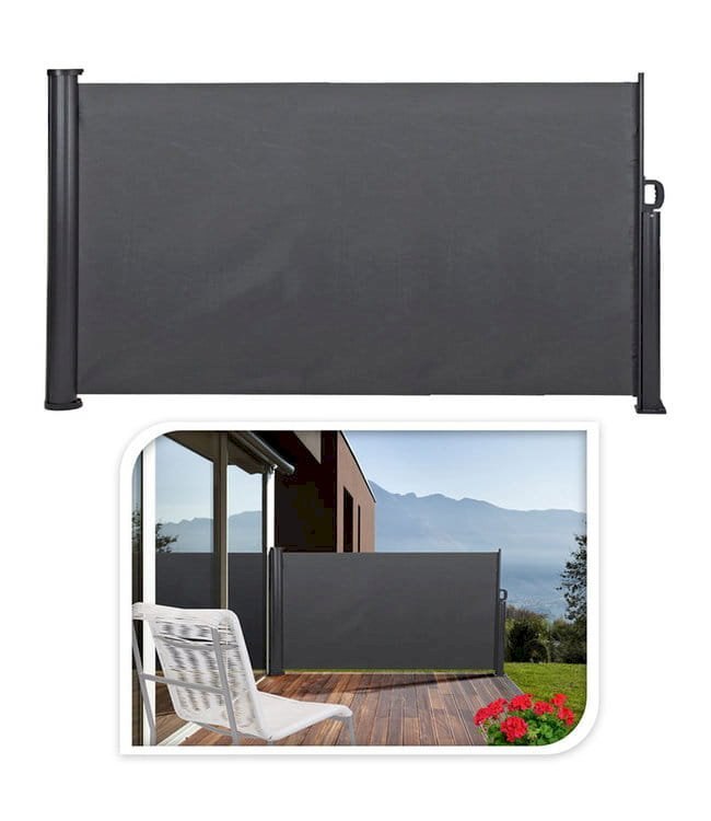 Útdraganl skjólveggur 300x140cm grár