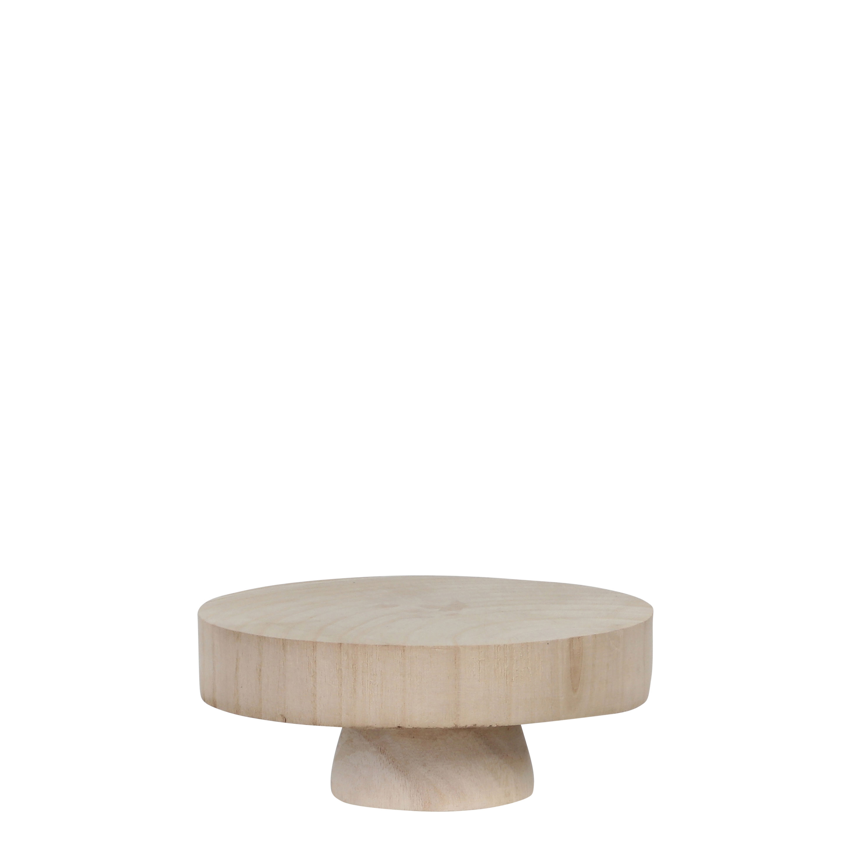 Trébakki Pia á fæti 20*h8cm ljós brúnn