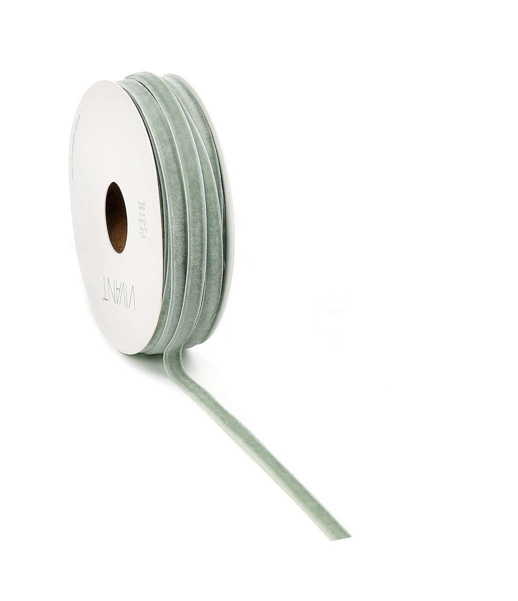 Borði velvet 6mm*20m light olive