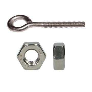 Krókur Lokaður + Ró M6x40 A2 2stk