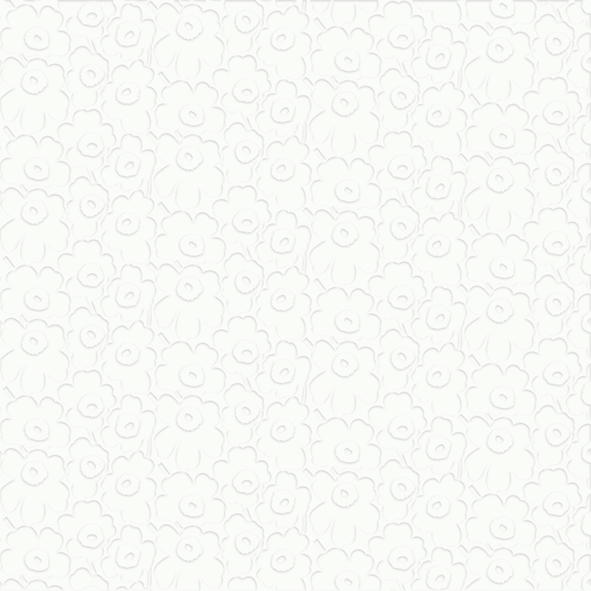 Servíettur Unikko fílabeinshvítar white 33*33cm