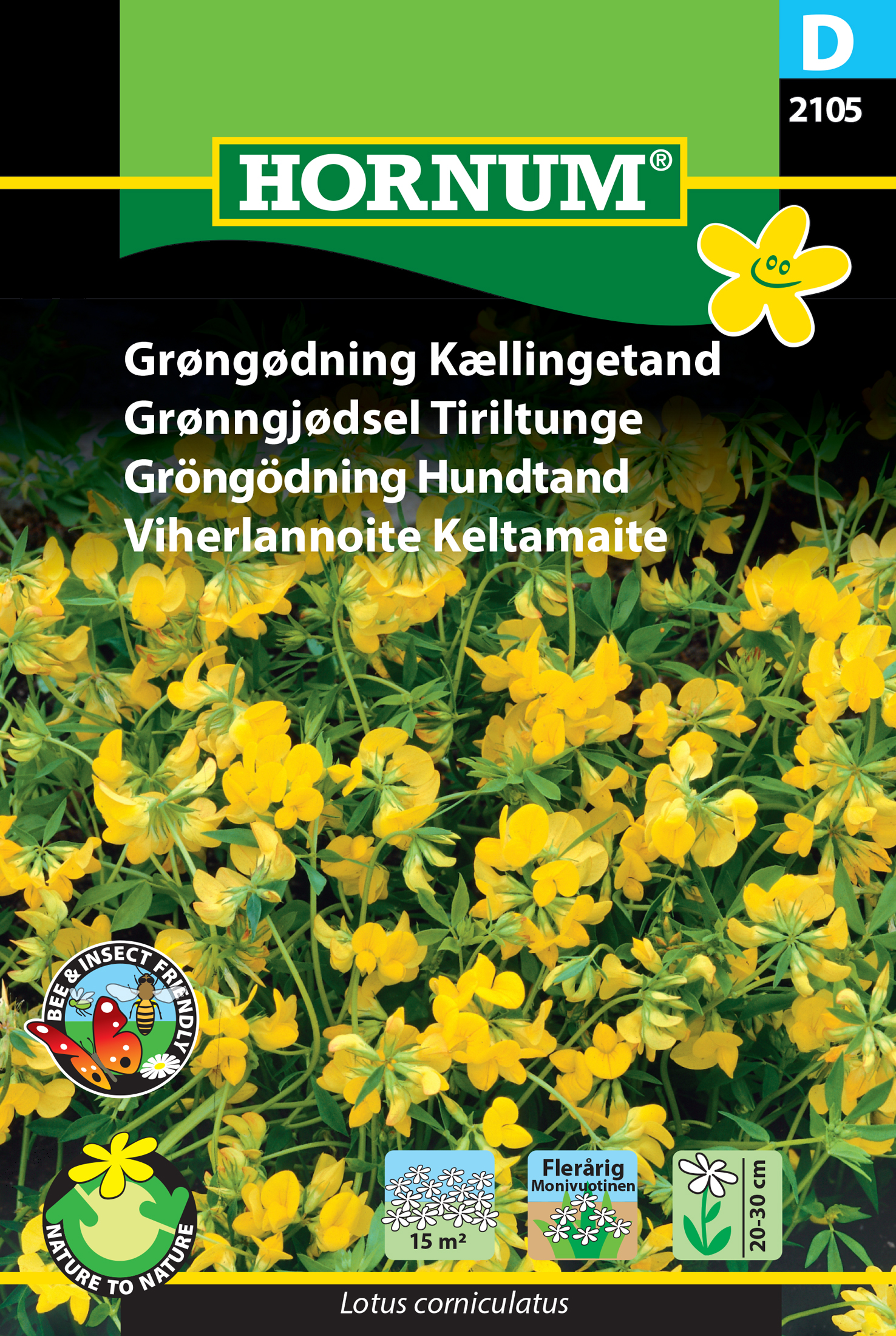 Fræ Akurmaríuskór Lotus corniculatus