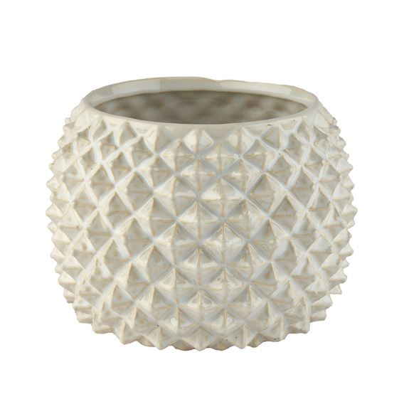 Pottur Ananas 16*22cm hvítur