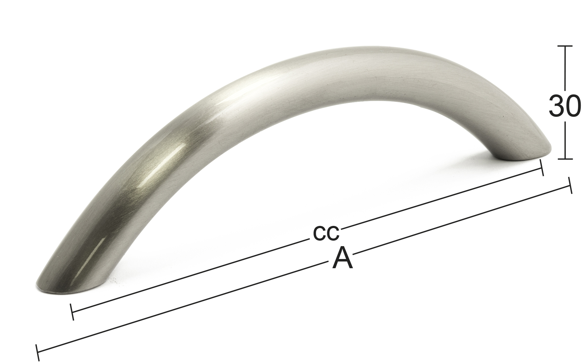 Halda Emmy HABO CC96mm, 11,2 cm mattnikkel 2 stk í pakka