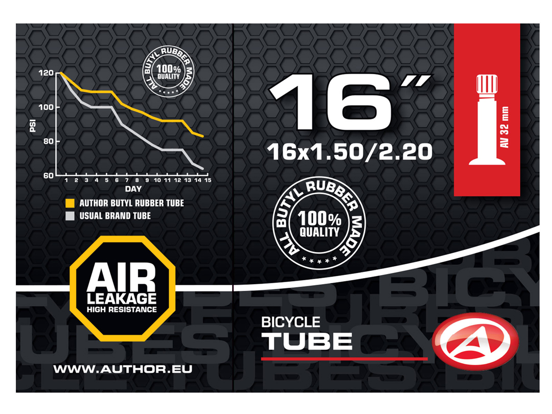 Reiðhjólaslanga CMP 16" x 1,5/2,20 AV32
