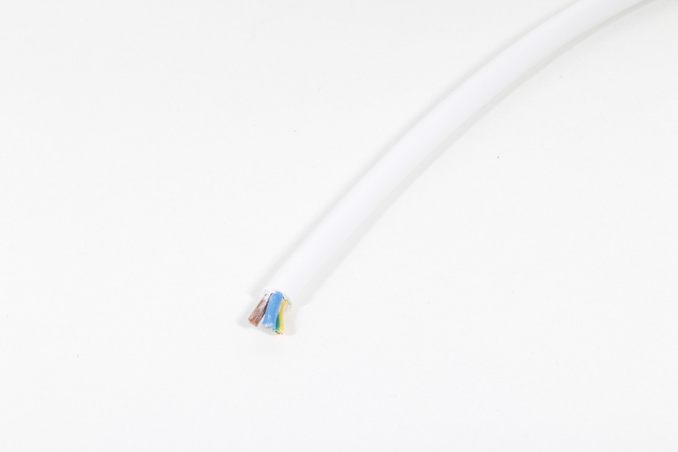 TÆKJASN.H05VV-F HVÍT 3G0,75MM2.100M, HVÍT TÆKJASNÚRA