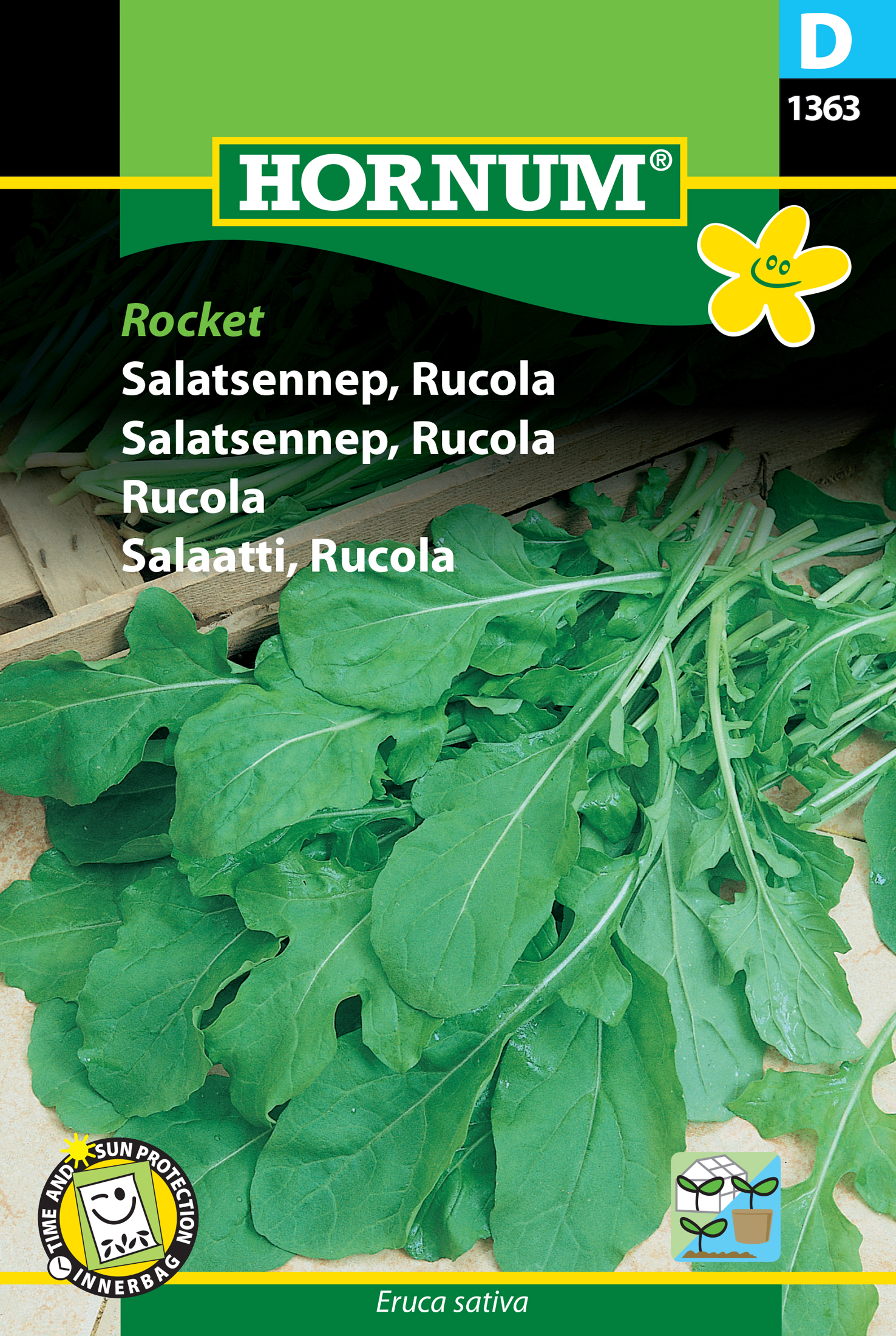 Fræ Klettasalat Eruca sativa Rocket