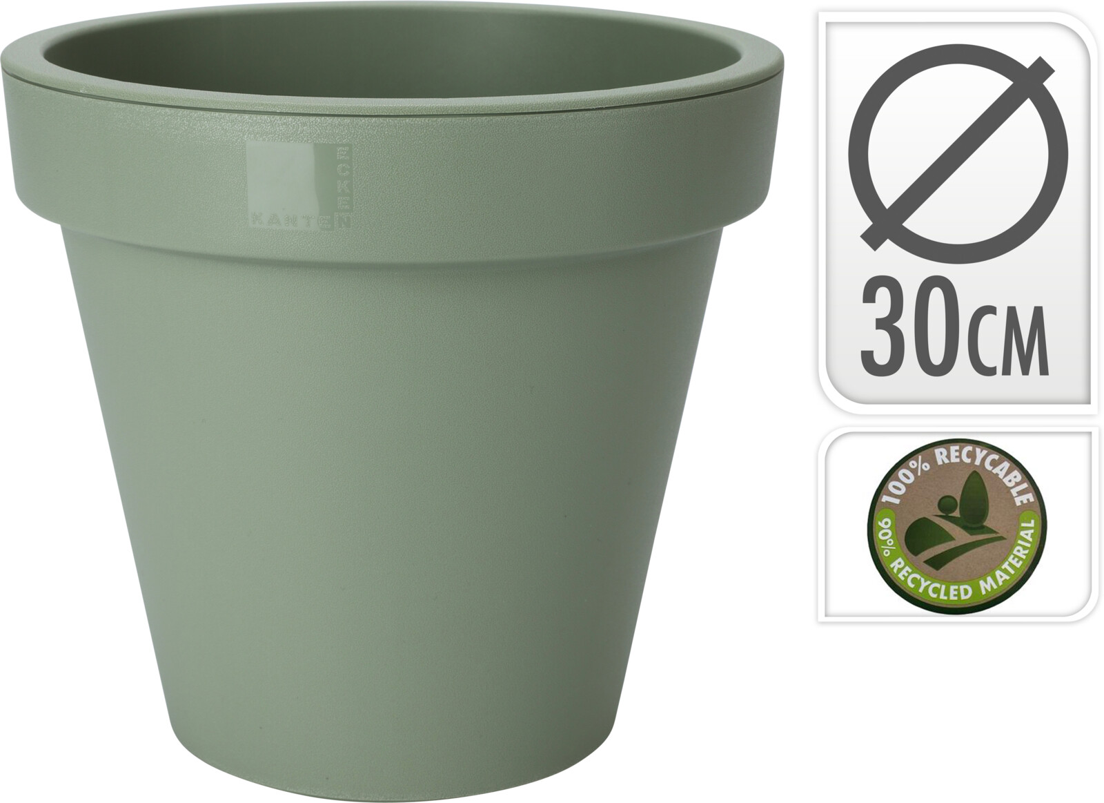 Blómapottur grænn 30cm