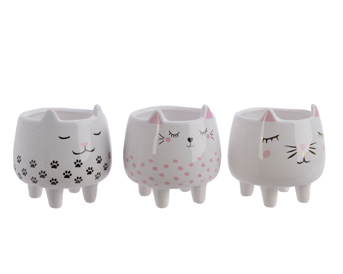 Pottur köttur 8*10*9cm 3teg.