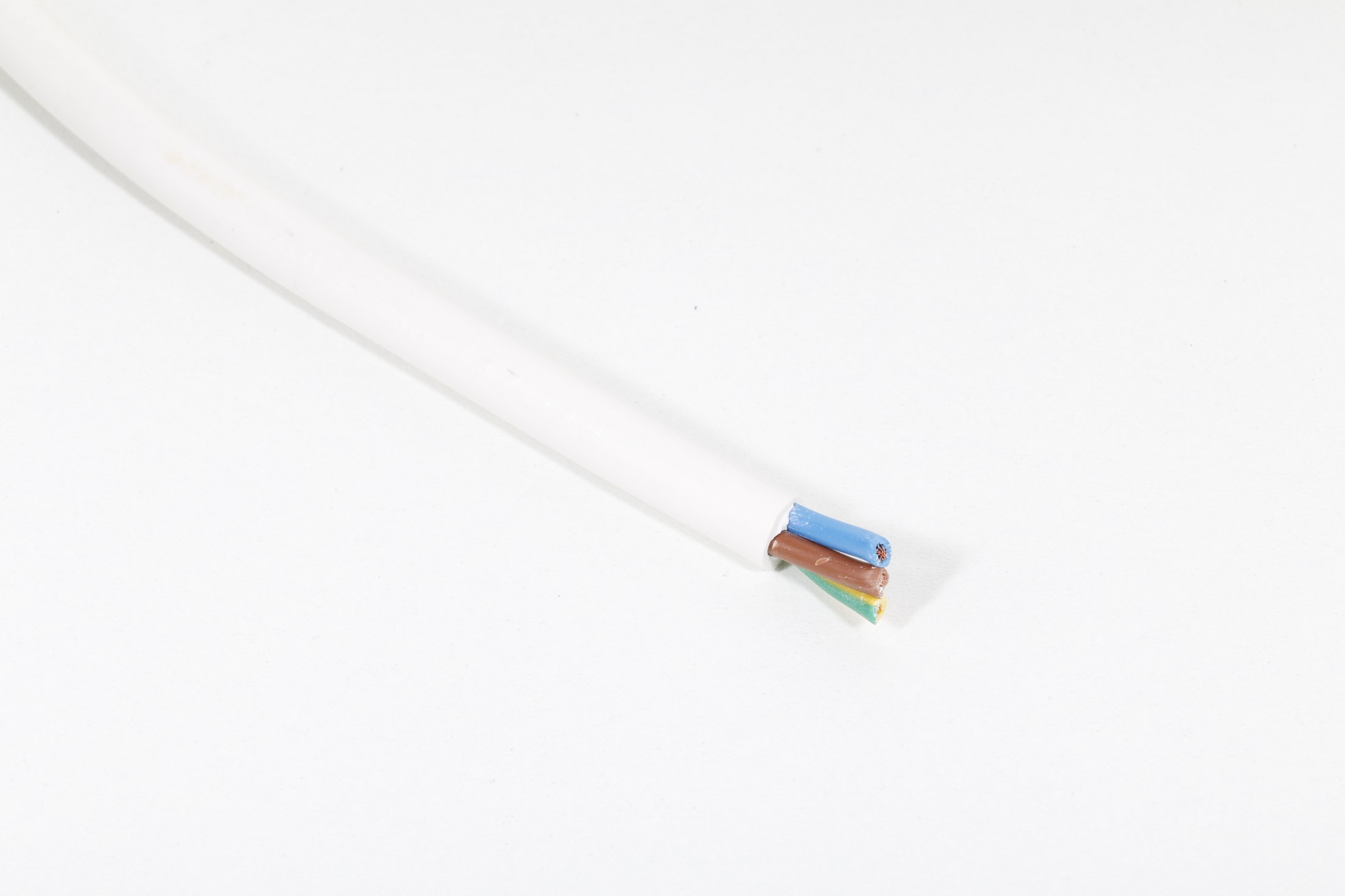 TÆKJASN.H05VV-F HVÍT 3G1,5MM2.100M, HVÍT TÆKJASNÚRA