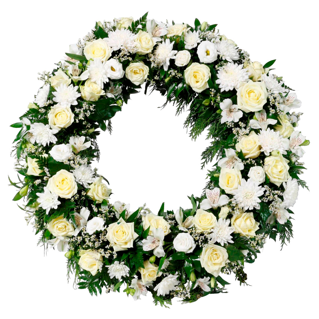 Hringskreyttur útfararkrans 60cm